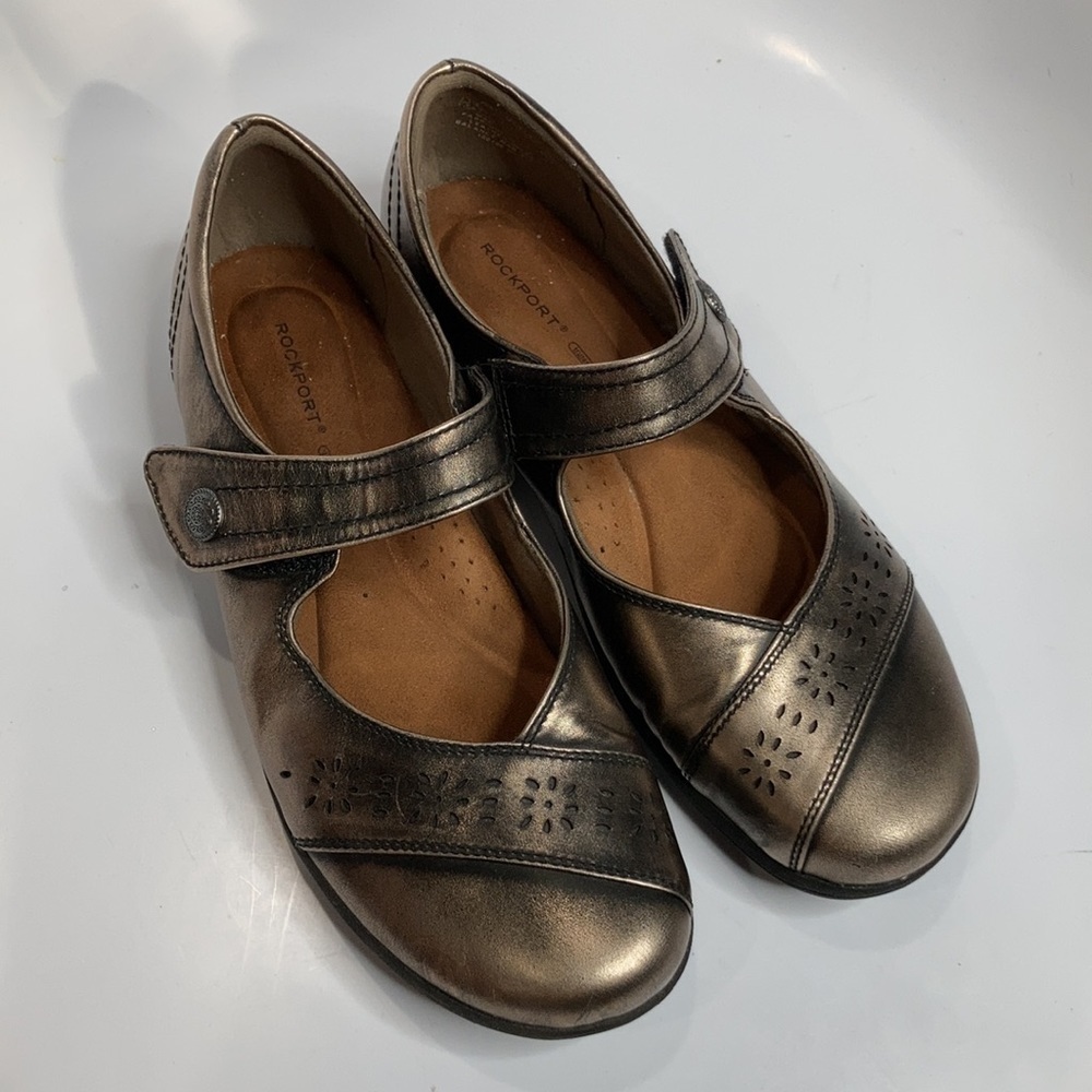 Rockport Daisey mary Jane Shoes metallic bronze size 9.5 - Picture 3 of 10